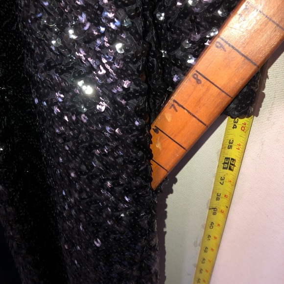 Vintage BLACK SEQUIN Duster long sequin coat, opera coat - Picture 5 of 5